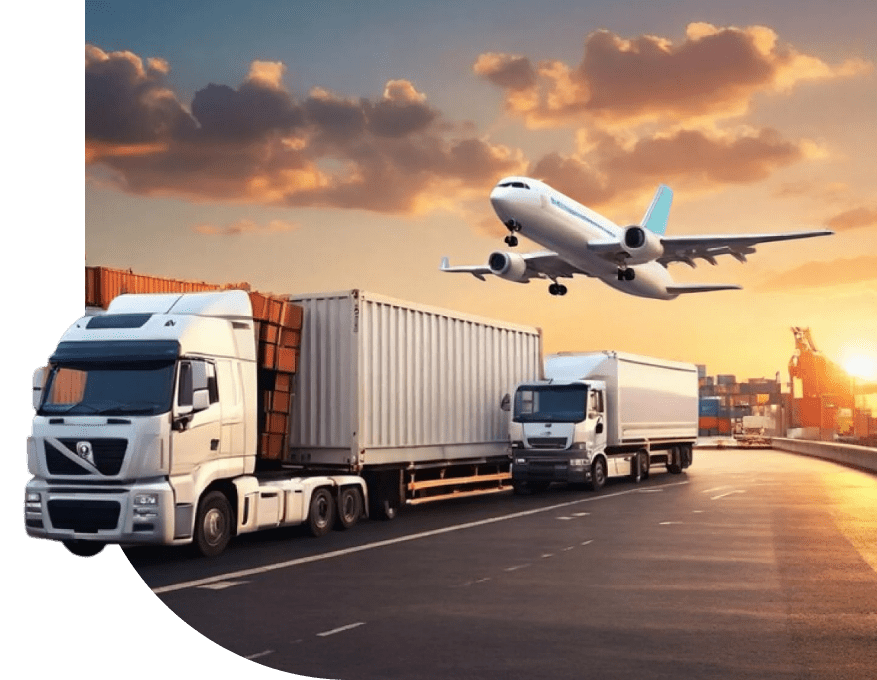 Camiones y aviones de transporte